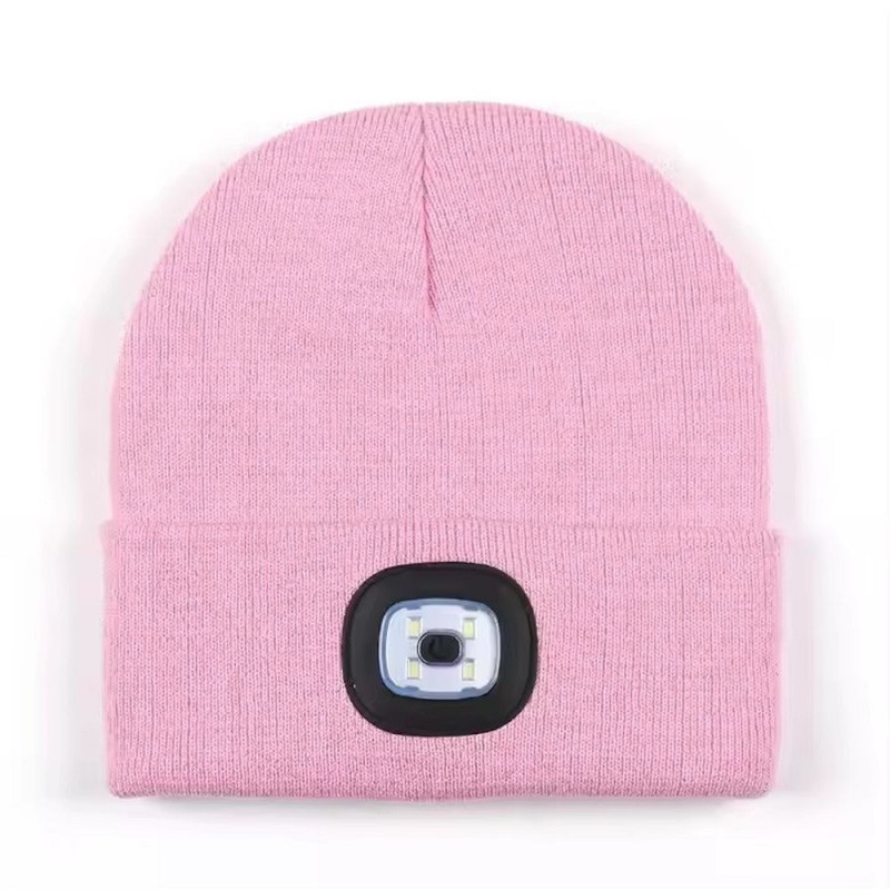 Hat with LED light pink
