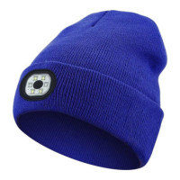 Hat with LED light blue