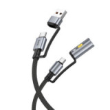 Cable All-in-one USB A / USB C to USB C / Cigarette lighter Hoco 3A 60W 1