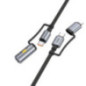 Cable All-in-one USB C / Lightning to USB C / Cigarette lighter Hoco PD 3A 60W 1,2 m U138 grey
