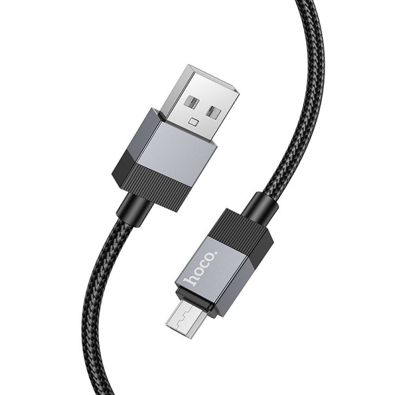 Cable USB A to Micro USB Hoco 2,4A 1 m X110 black