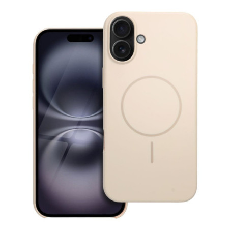 Case for iPhone 16 PLUS Glossy Mag Cover compatible with MagSafe white