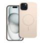 Case for iPhone 15 PLUS Glossy Mag Cover compatible with MagSafe white