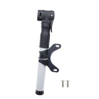 Mini pump with mounting bracket for bike / scooter FSPMP-387 black silver
