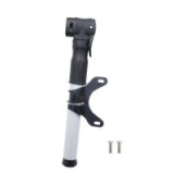 Mini pump with mounting bracket for bike / scooter FSPMP-387 black silver