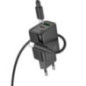 Phone charger Hoco USB A + USB C QC3.0 PD 3A 20W + cable USB C to Lightning N61 black