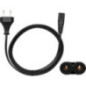 Power cable for radio (2pin) 1,5 m black