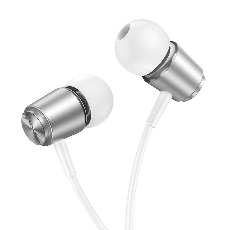 Wire earphones Jack 3,5 mm Hoco M108 silver