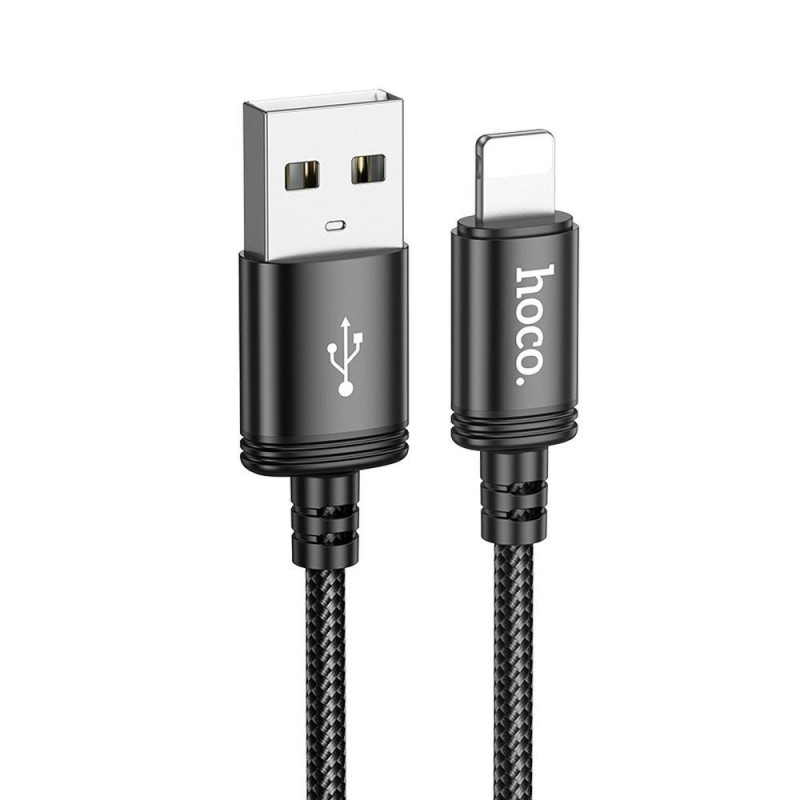 Cable USB A to Lightning Hoco 2,4A 2 m X89 black