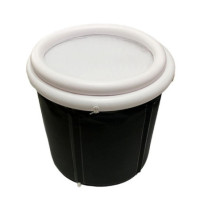 Foldable portable inflatable bathtub 75 x 80 cm black