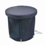 Foldable portable inflatable bathtub 75 x 75 cm black