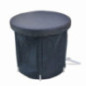 Foldable portable inflatable bathtub 75 x 75 cm black