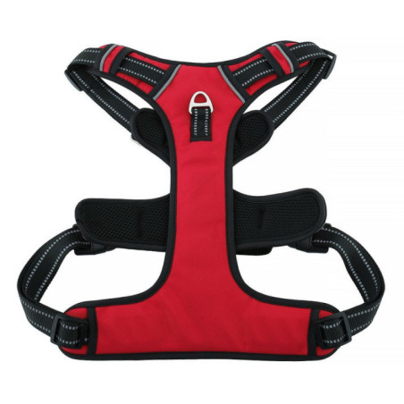 Dog harness OXFORD A size XS red black