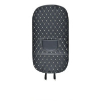 Protective leather mat for car seat anti-kick with organizer black