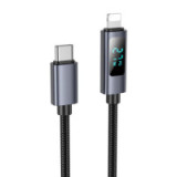 Cable USB C to Lightning Hoco PD 27W with display 1 m X112 black
