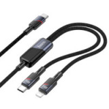 Cable 2in1 USB C to USB C + Lightning Hoco 5A 100W 1
