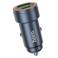 Car charger Hoco USB A + USB C PD QC3.0 3A 30W Z57A metal gray