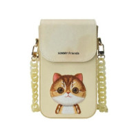 NIMMY phone bag BIG EYED PET 2.0 Cat khaki