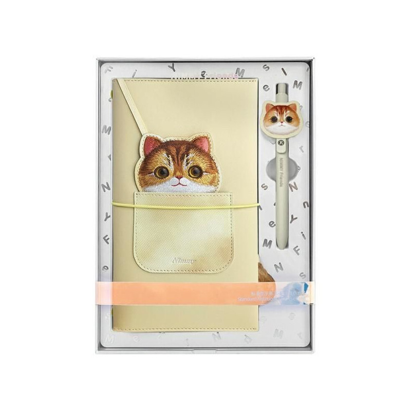 NIMMY set 2in1 notebook + pen BIG EYED PET 2.0 Cat khaki NIMMY set 2in1 notebook + pen BIG EYED PET 2.0 Cat khaki