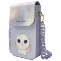 NIMMY set 3in1 phone bag + wallet + gps cover BIG EYED PET 2.0 Rabbit purple