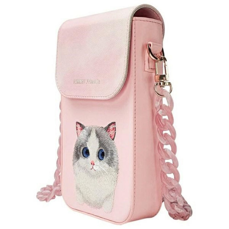 Phone case wallet handbag 3-in-1 Set Nimmy Big Eyed Pet 2.0 cat pink Phone case wallet handbag 3-in-1 Set Nimmy Big Eyed Pet 2.0 cat pink