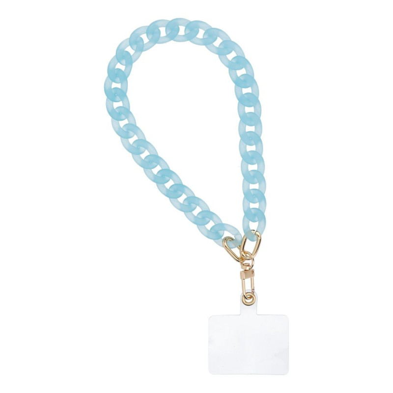 PANAMA Phone lanyard, Phone pendant / cord length 40cm (20cm in the loop) / on wrist - blue PANAMA Phone lanyard, Phone pendant / cord length 40cm (20cm in the loop) / on wrist - blue