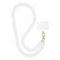 PANAMA LONG Phone lanyard, Phone pendant / cord length 80cm (40cm in the loop) / on neck - white PANAMA LONG Phone lanyard, Phone pendant / cord length 80cm (40cm in the loop) / on neck - white