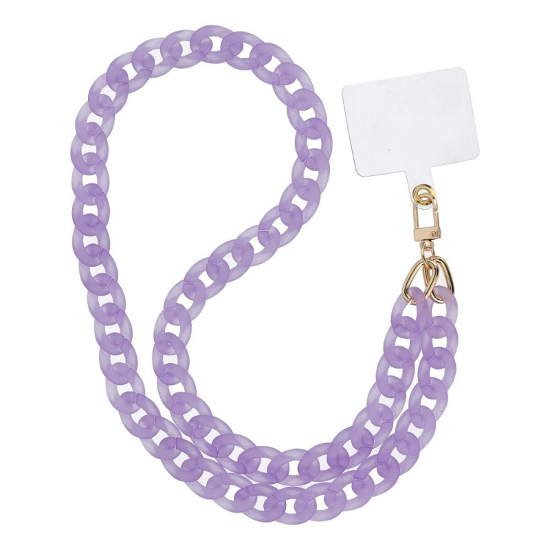 PANAMA LONG Phone lanyard, Phone pendant / cord length 80cm (40cm in the loop) / on neck - purple PANAMA LONG Phone lanyard, Phone pendant / cord length 80cm (40cm in the loop) / on neck - purple
