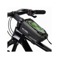 WILDMAN traveling bag for bike frame with zipper 1L (4 "- 7") GX200 green