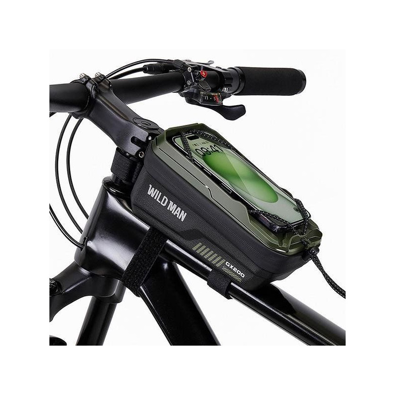 WILDMAN traveling bag for bike frame with zipper 1L (4 "- 7") GX200 green