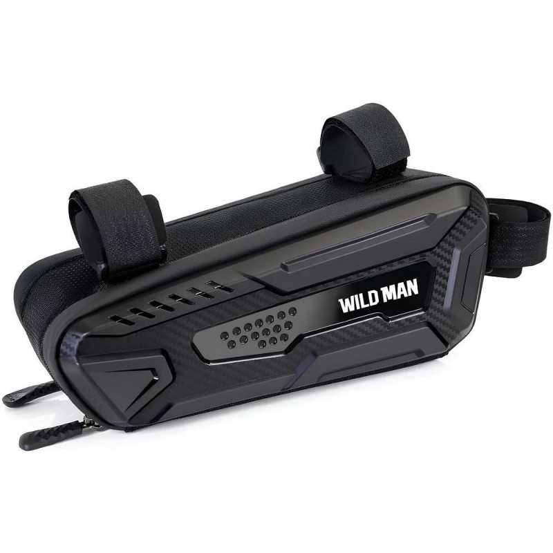 WILDMAN traveling bag under the bike frame with zipper 1L M40 black WILDMAN traveling bag under the bike frame with zipper 1L M40 black