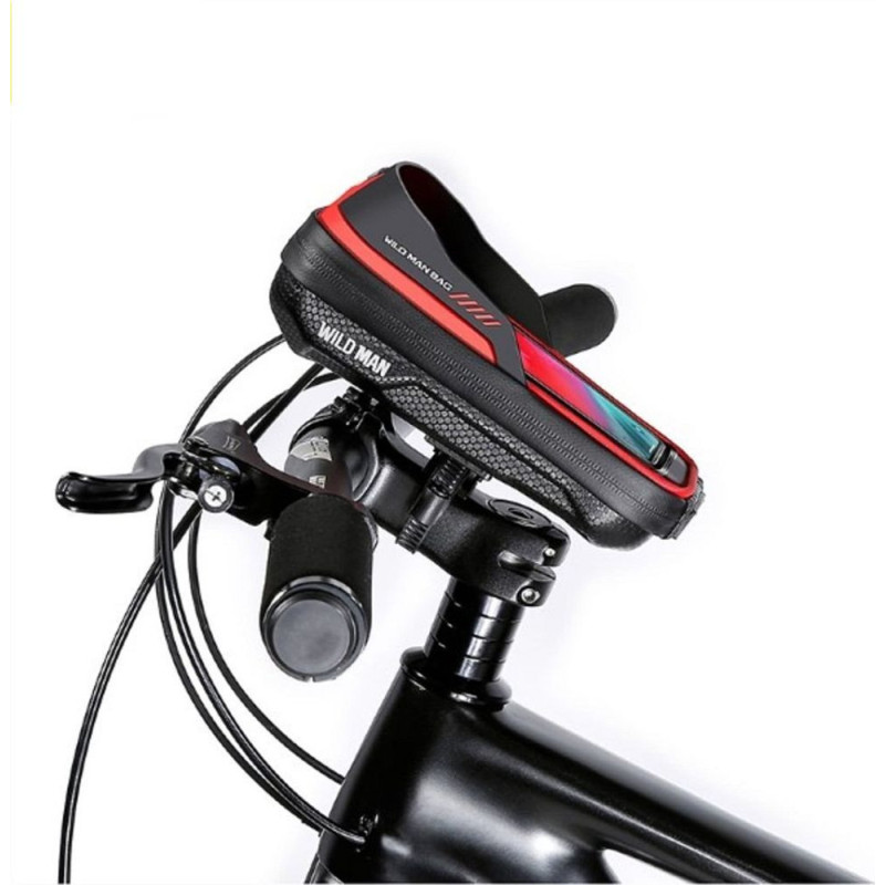 WILDMAN traveling bag for bike handlebars with zipper 0,5L (4 "- 7") ES16 black