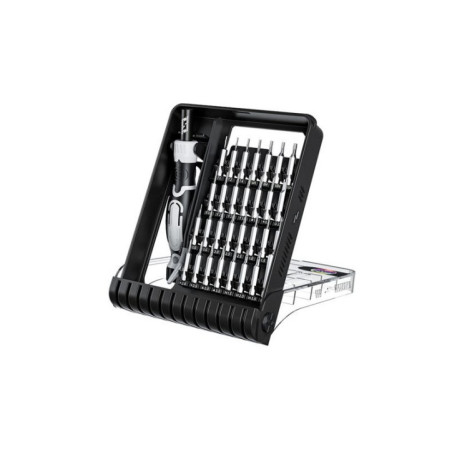 JAKEMY JM-8189A 32in1 Screwdriver with Precision Tweezers (Black)