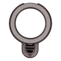 Phone stand CIRCLE GLITTER - stick-on - black