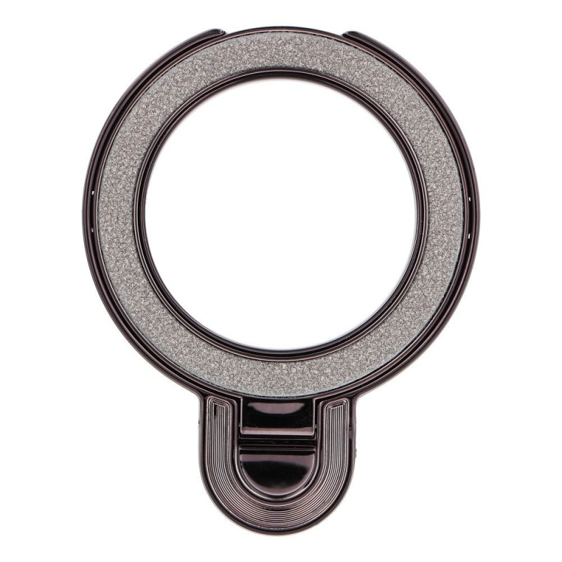 Phone stand CIRCLE GLITTER - stick-on - black