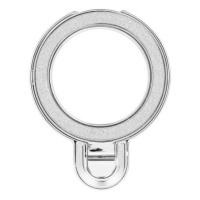 Phone stand CIRCLE GLITTER - stick-on - silver