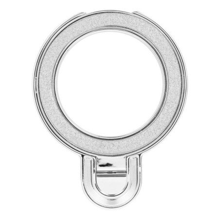 Phone stand CIRCLE GLITTER - stick-on - silver