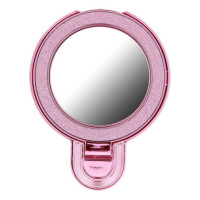Phone stand CIRCLE MIRROR - stick-on - pink