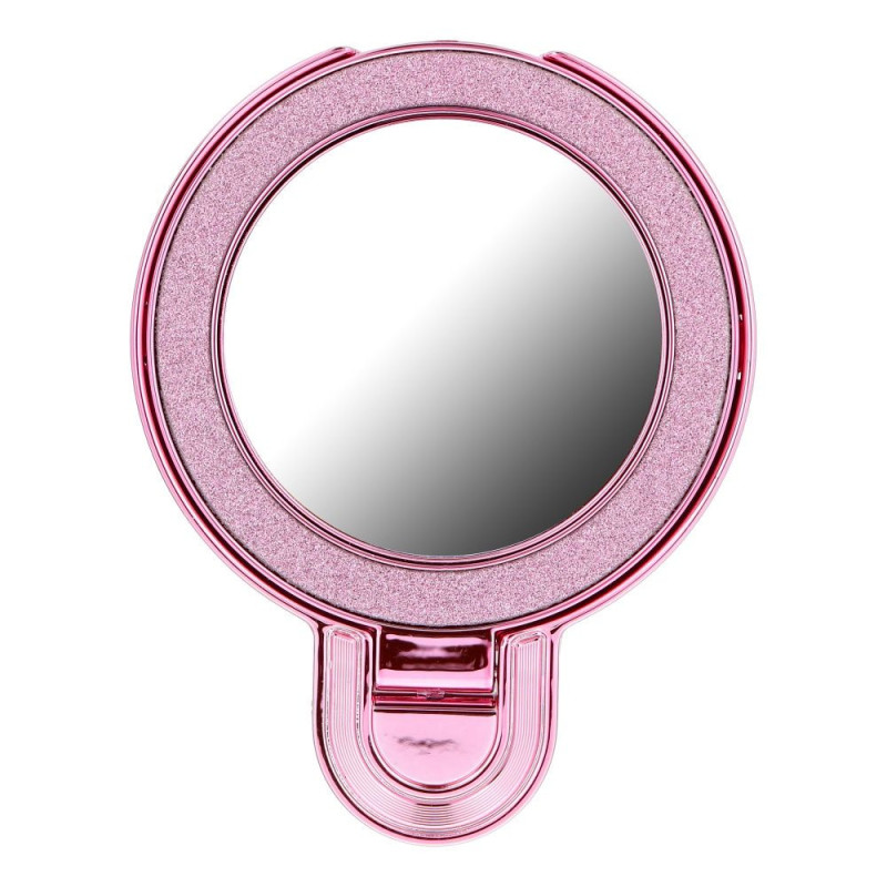 Phone stand CIRCLE MIRROR - stick-on - pink