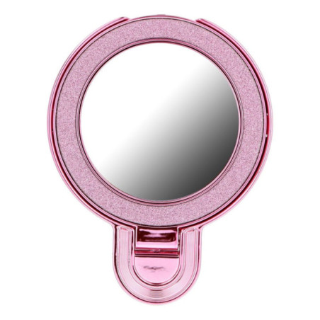 Phone stand CIRCLE MIRROR - stick-on - pink