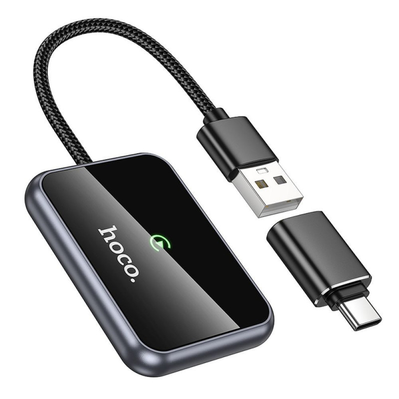 Wireless CarPlay adapter Hoco USB A / USB C HU1 black