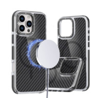 Case for Samsung S25 EDGE Fiber compatible with MagSafe black