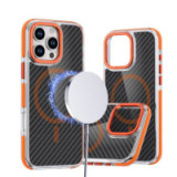 Case for Samsung S25 EDGE Fiber compatible with MagSafe orange