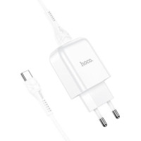 Phone charger Hoco USB A 2A 10W + cable USB A to USB C N2 white