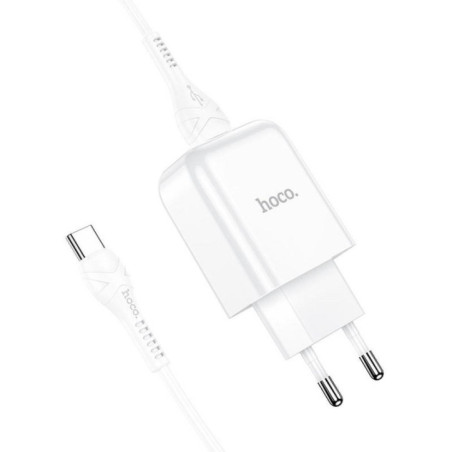 Phone charger Hoco USB A 2A 10W + cable USB A to USB C N2 white