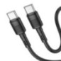 Cable USB C to USB C Hoco 3A 60W 1 m X83 black Cable USB C to USB C Hoco 3A 60W 1 m X83 black