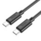Cable USB C to USB C Hoco 3A 60W 1 m X88 black Cable USB C to USB C Hoco 3A 60W 1 m X88 black