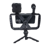 Selfie stick with wireless remote control tripod with LED / microphone for live broadcast TL-49T black