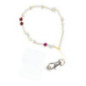 SHELLS Phone lanyard, Phone pendant / cord length 44cm (22cm in the loop) / on hand - white and purple