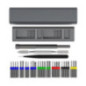 Set of service screwdrivers, 30-in-1 aluminum bits